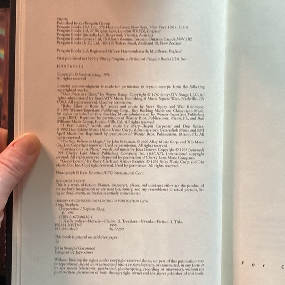 HARDCOVER Stephen King's: Desperation 1996 Publish Date - Picture 3 of 7